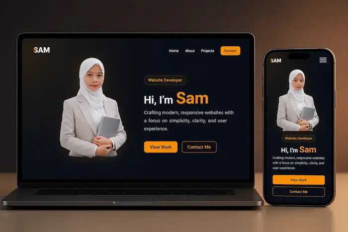 Personal portfolio website showcasing web development projects